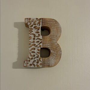 Decorative Wooden Letter B